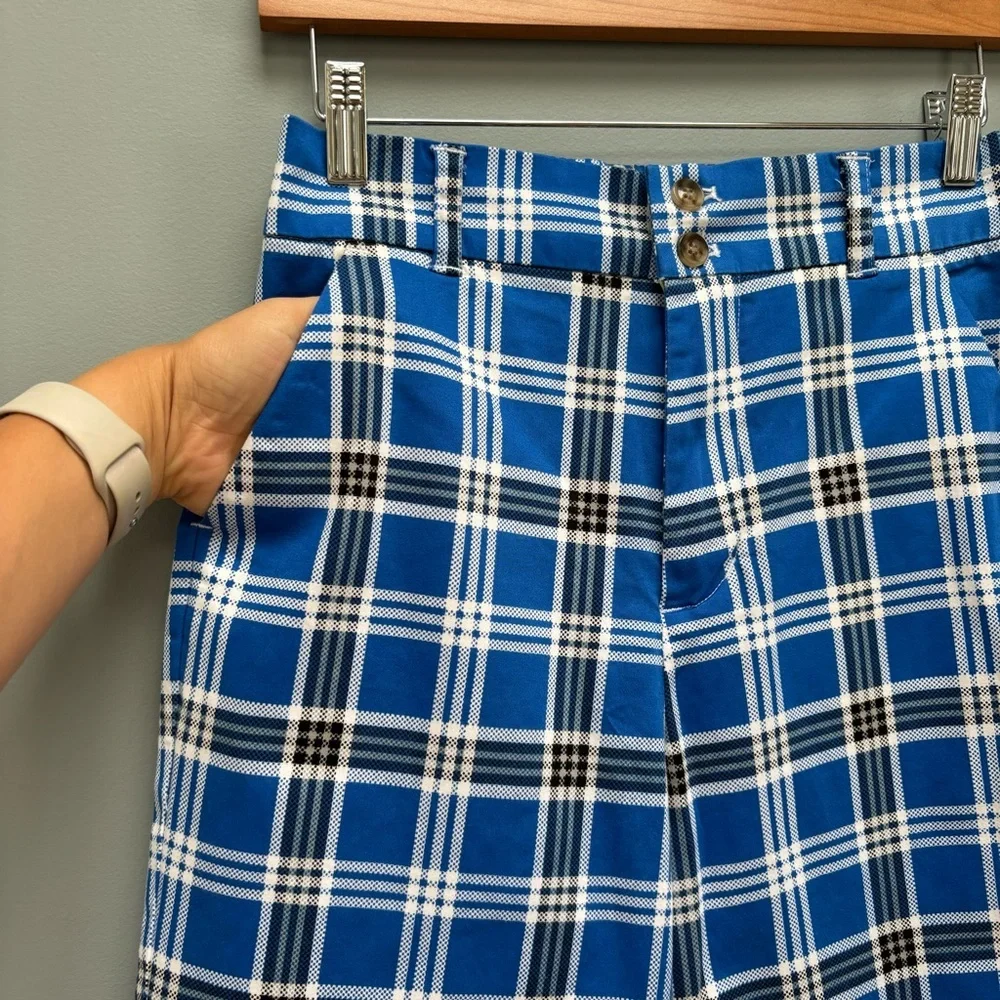 Loudmouth Fairway Gimme Pant Blue Plaid Golfing 6
